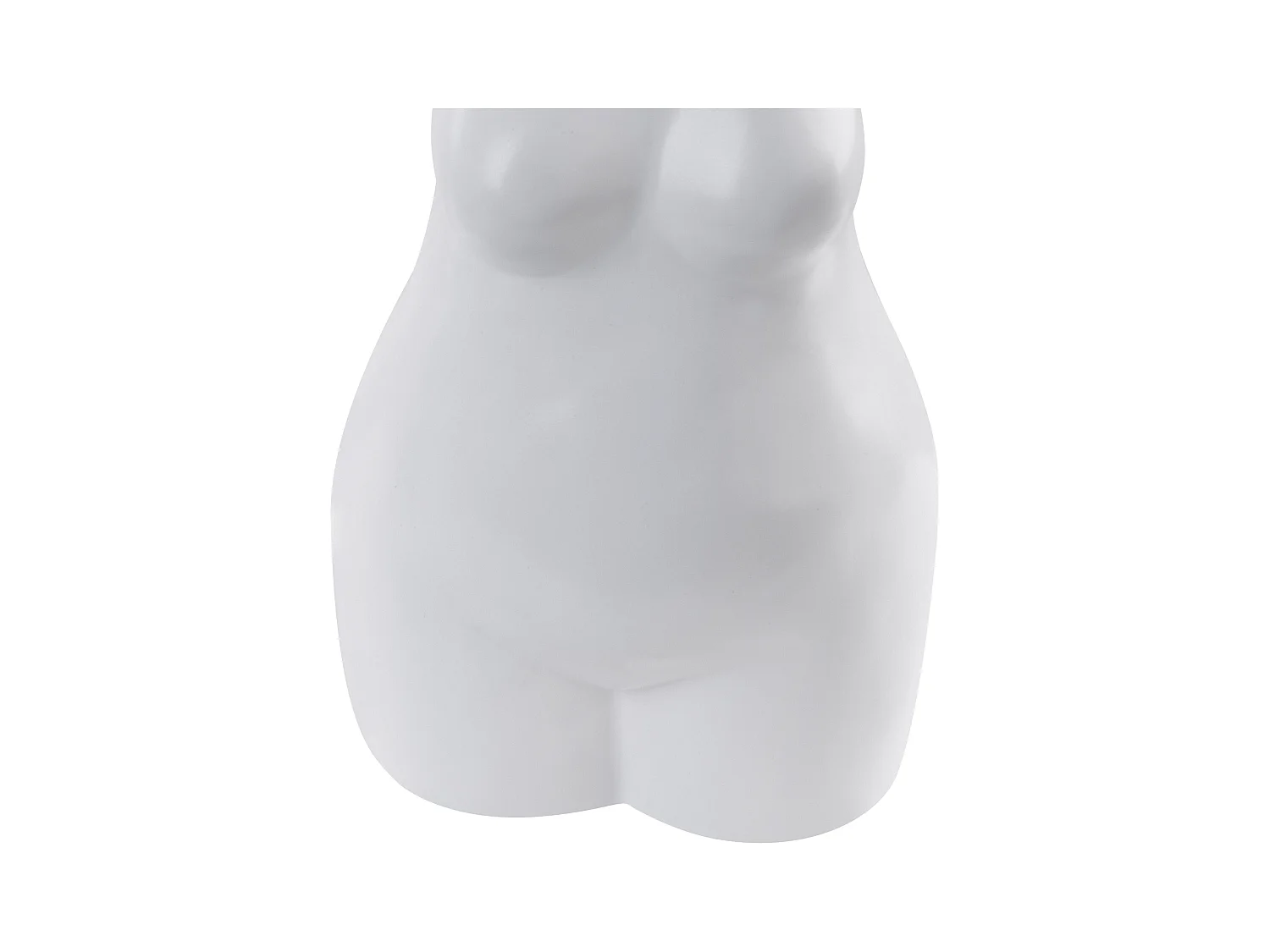 Blumenvase Keramik handgefertigt weiß 25 cm weibliche Form mit Griffen Aigio