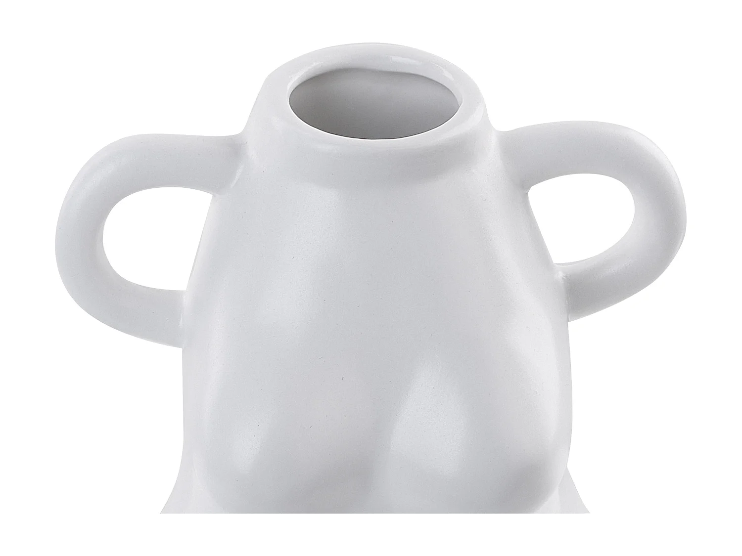 Jarrón para flores AIGIO Cerámica 25 cm Blanco