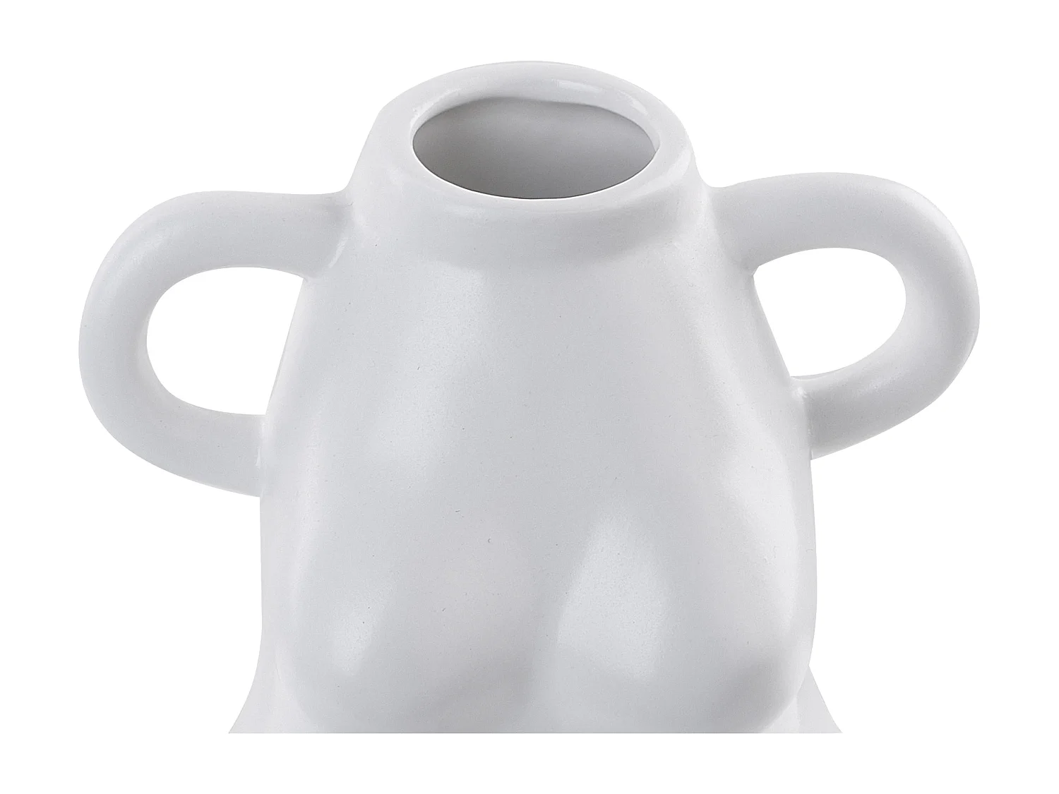 Jarrón para flores AIGIO Cerámica 25 cm Blanco