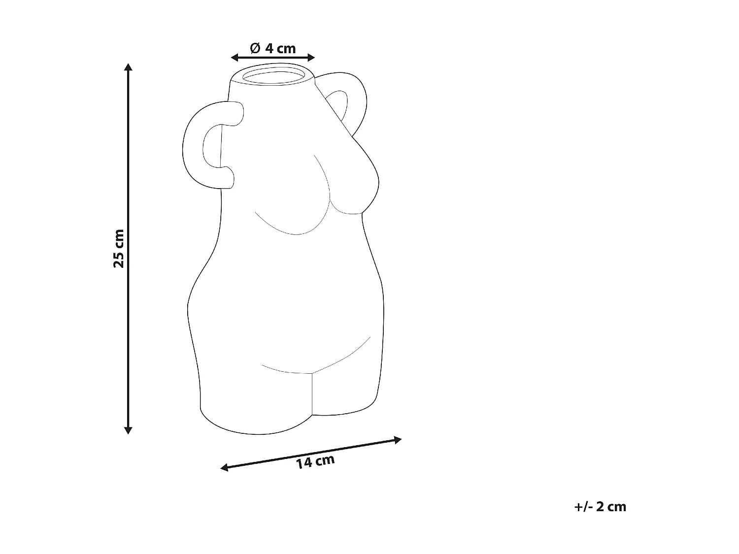 Jarro de flores AIGIO Cerâmica 25 cm Branco