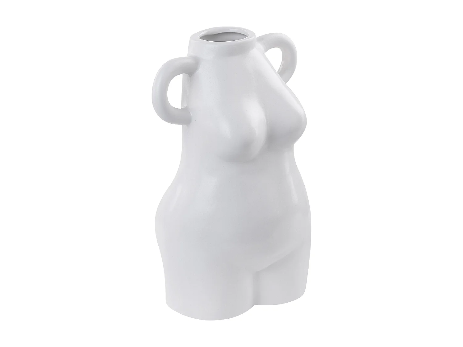 Vase à fleurs AIGIO Céramique 25 cm Blanc