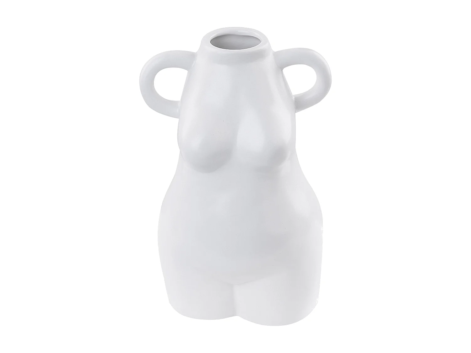 Vase à fleurs AIGIO Céramique 25 cm Blanc