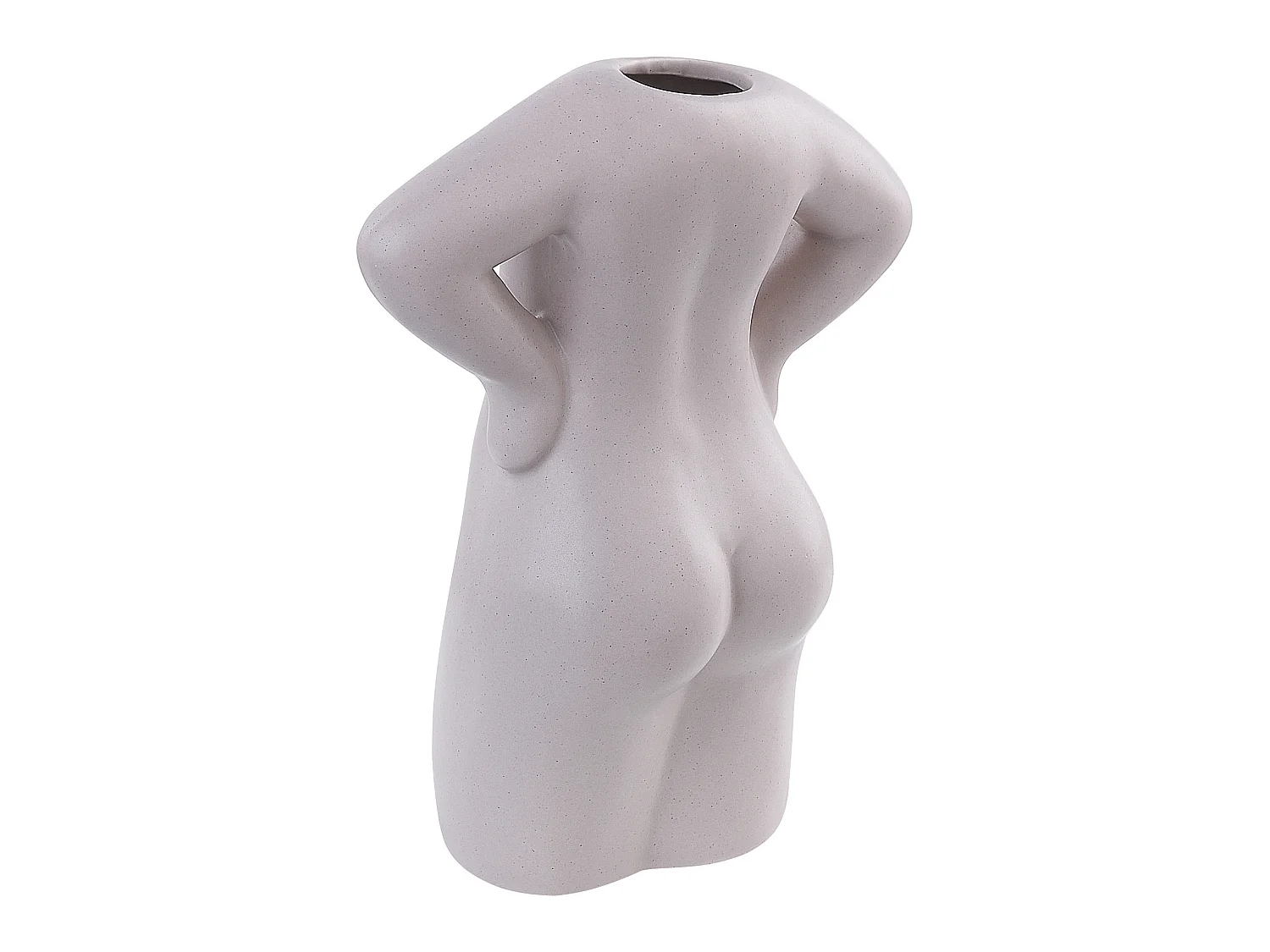 Blumenvase Keramik handgefertigt beige 24 cm weibliche Form Modern Kilkis