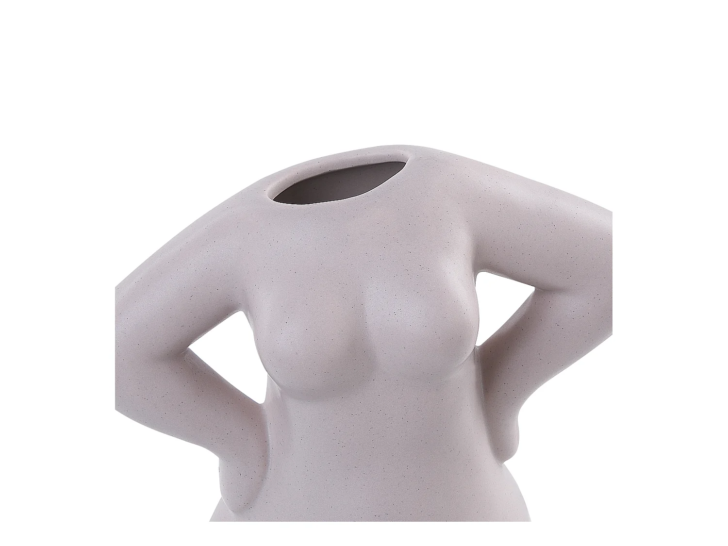 Blumenvase Keramik handgefertigt beige 24 cm weibliche Form Modern Kilkis