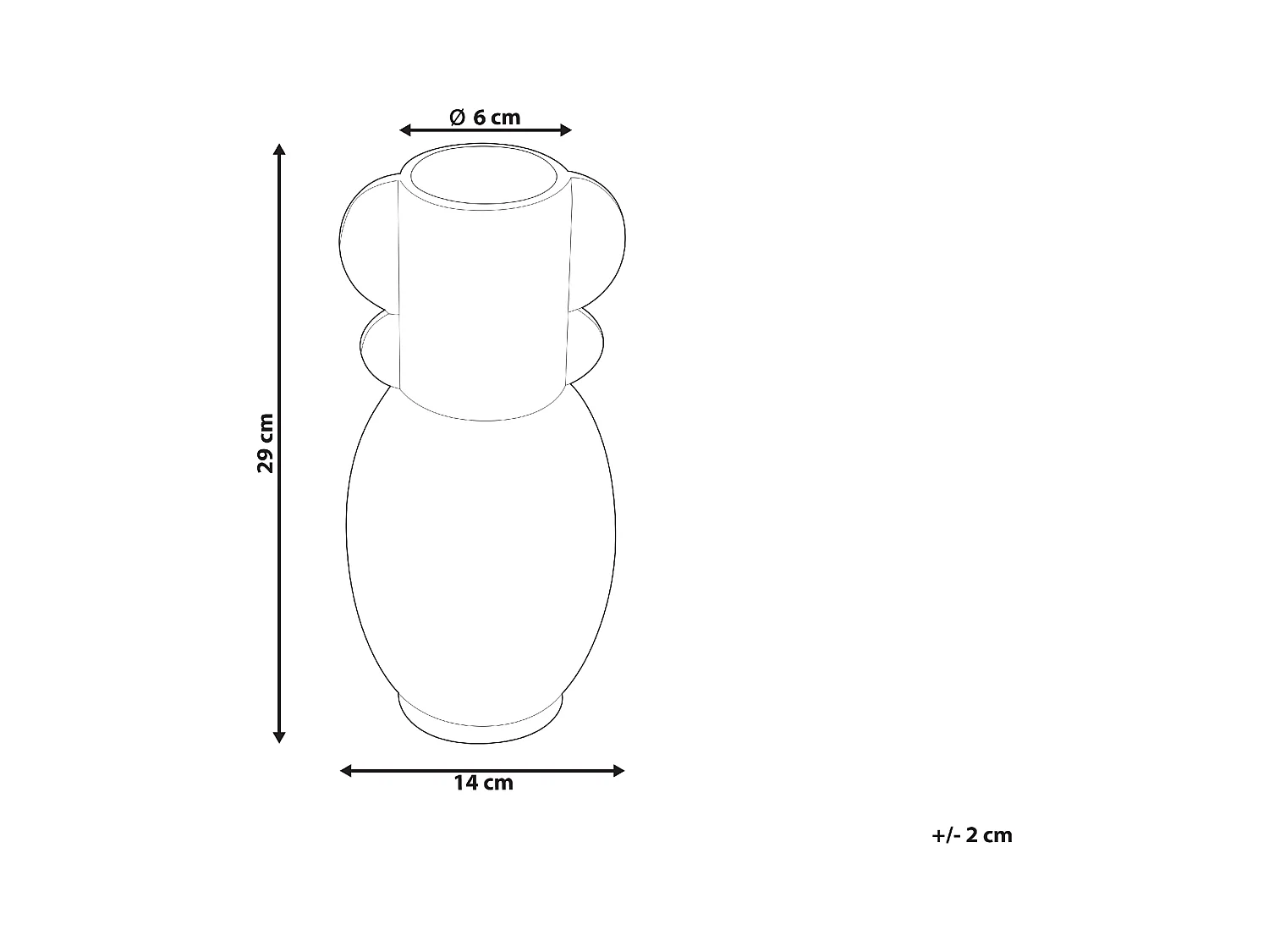 Bloemenvaas MYTILENE Keramiek 29 cm Zwart
