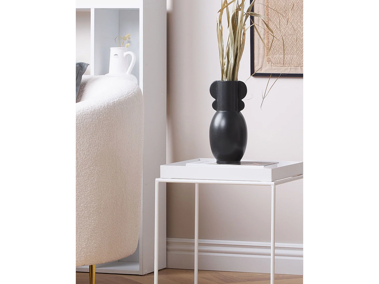 Vase à fleurs MYTILENE Céramique 29 cm Noir