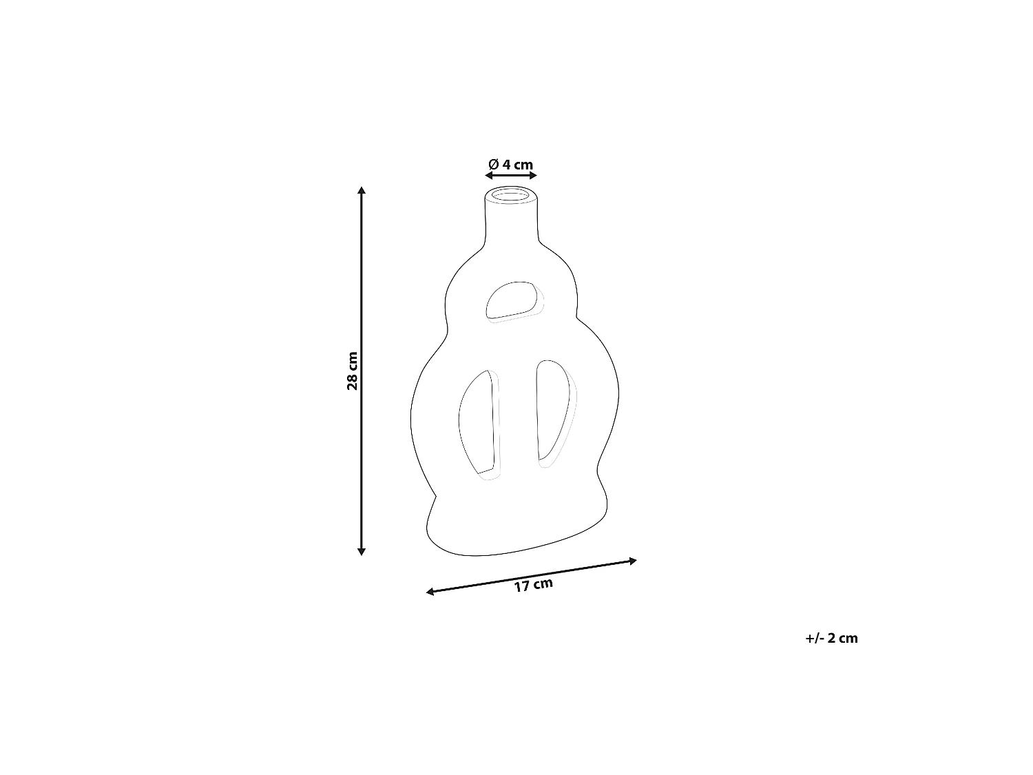 Jarro de flores KOZANI Cerâmica 28 cm Cor de areia