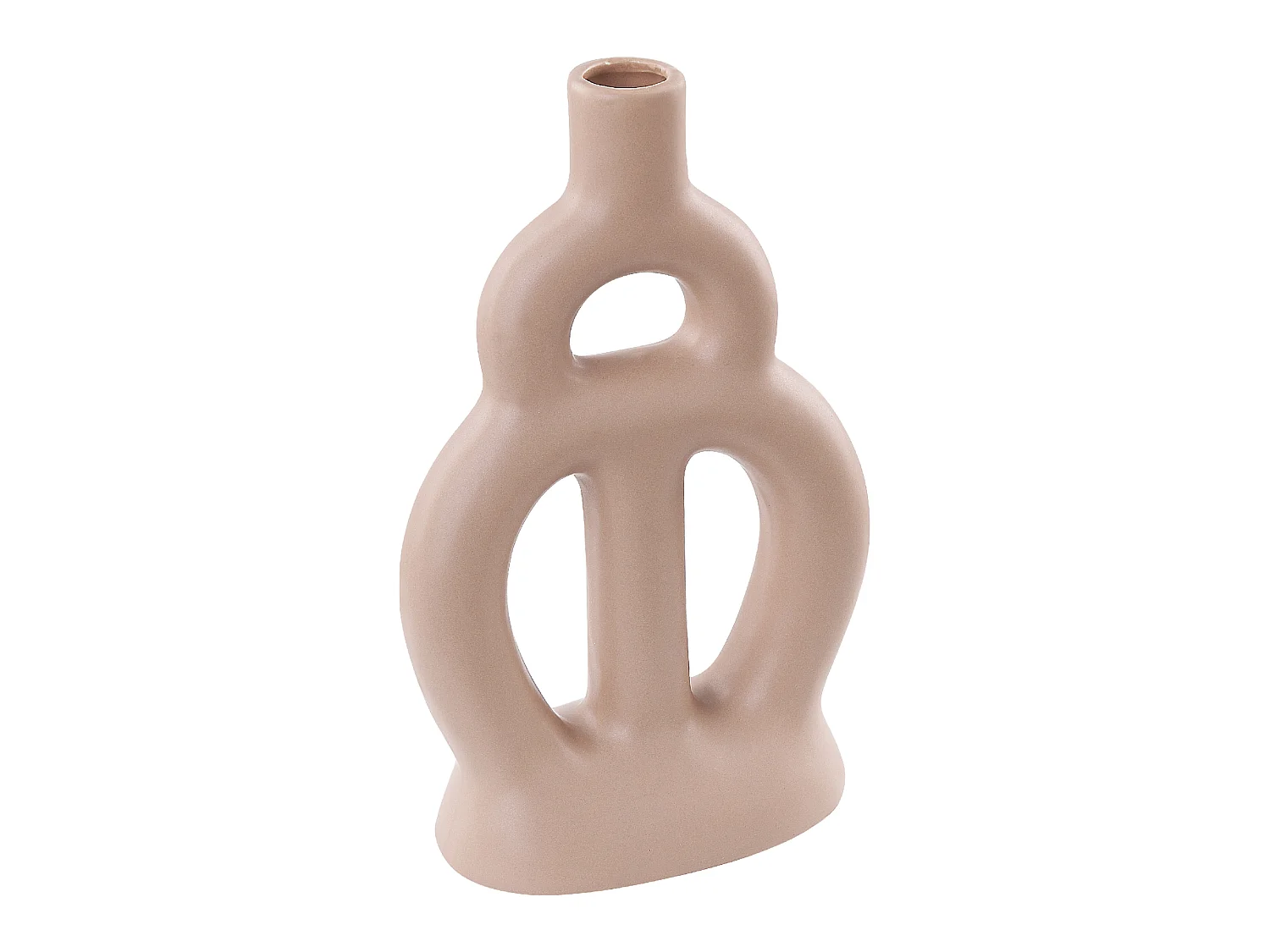 Vase à fleurs KOZANI Céramique 28 cm Beige sable