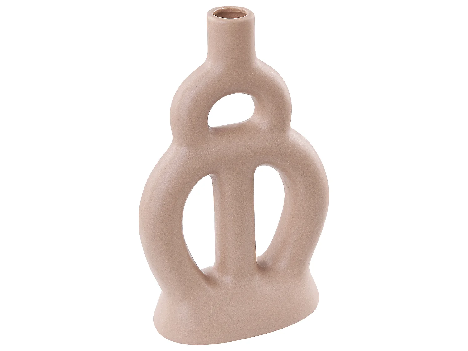 Vase à fleurs KOZANI Céramique 28 cm Beige sable
