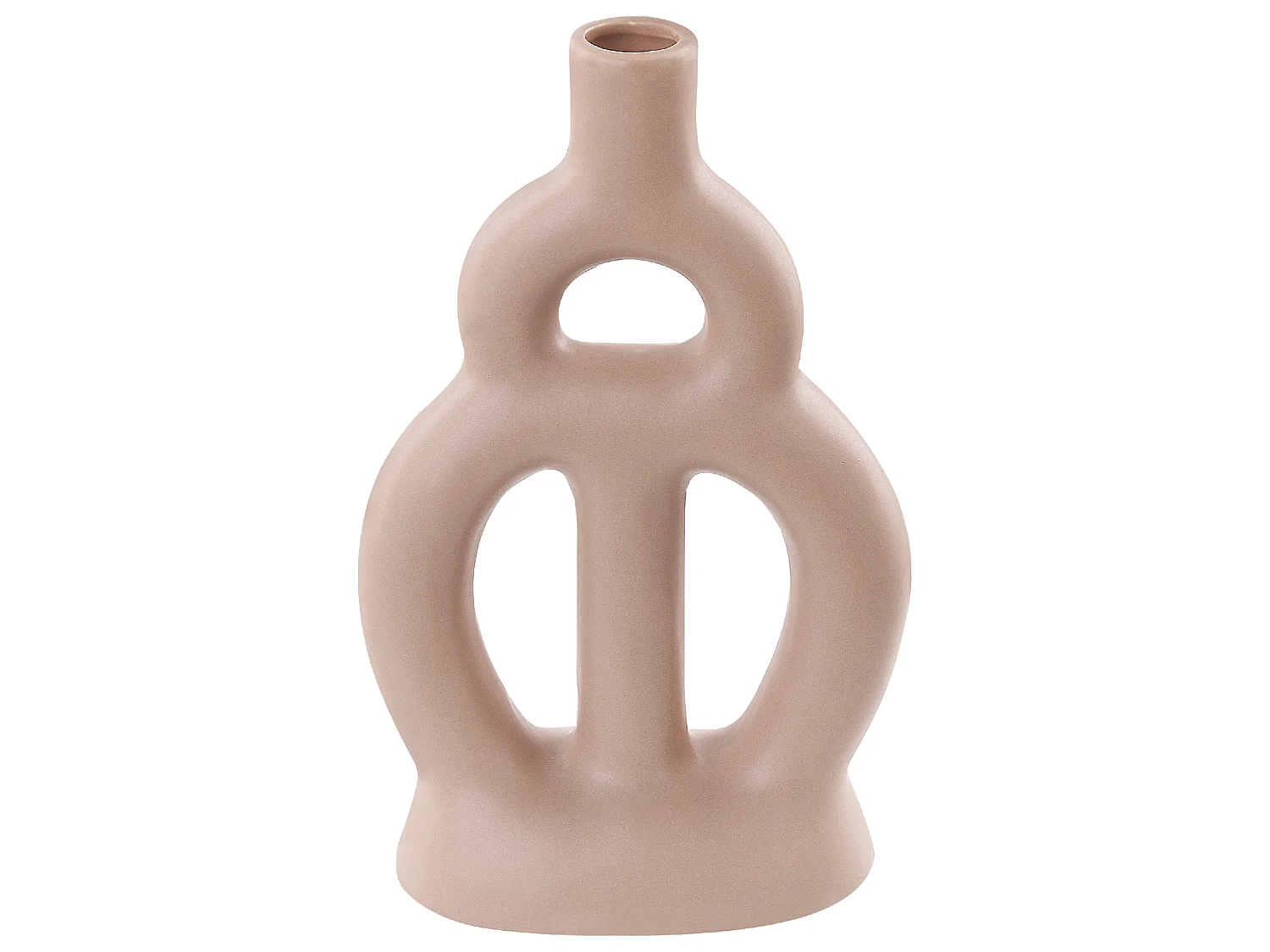 Vase à fleurs KOZANI Céramique 28 cm Beige sable