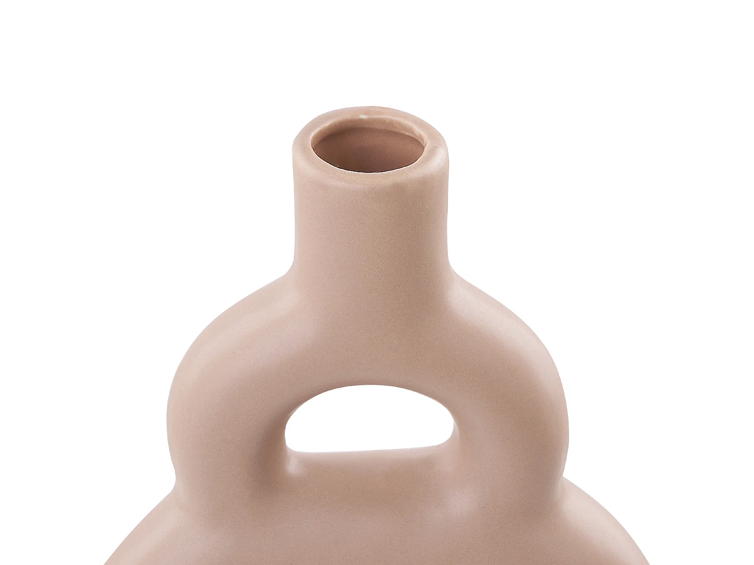 Vase à fleurs KOZANI Céramique 28 cm Beige sable