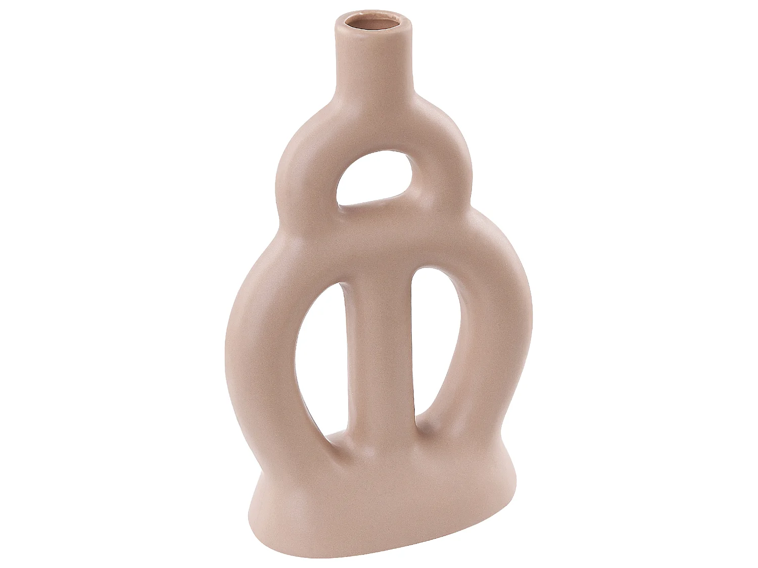 Vase à fleurs KOZANI Céramique 28 cm Beige sable