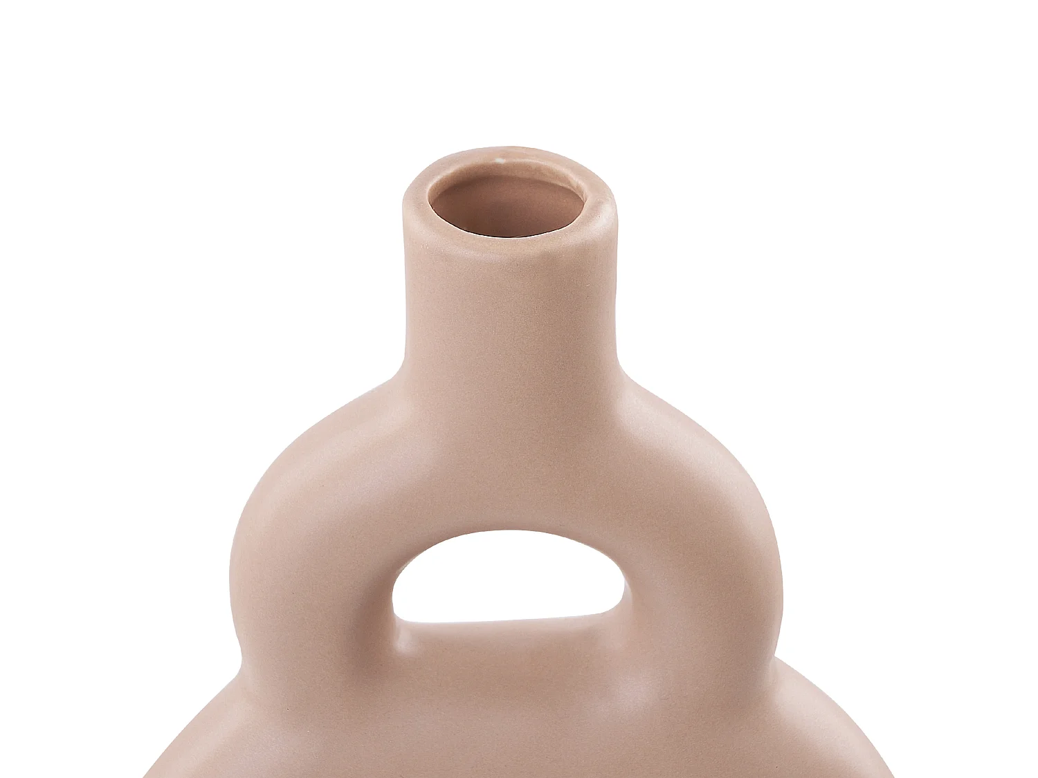 Vase à fleurs KOZANI Céramique 28 cm Beige sable