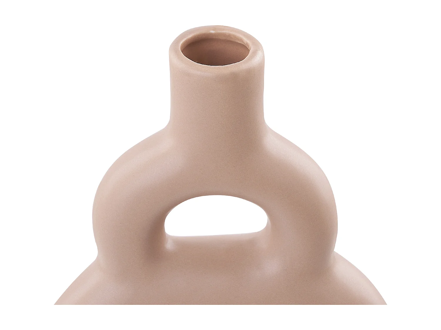 Vase à fleurs KOZANI Céramique 28 cm Beige sable