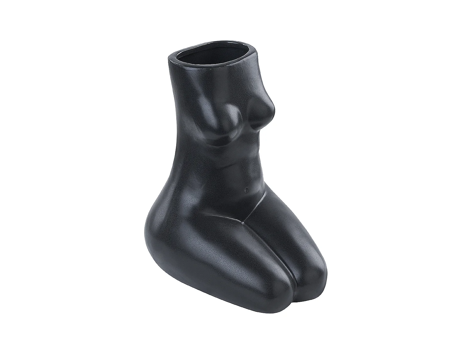 Vase à fleurs PYRGOS Céramique 22 cm Noir