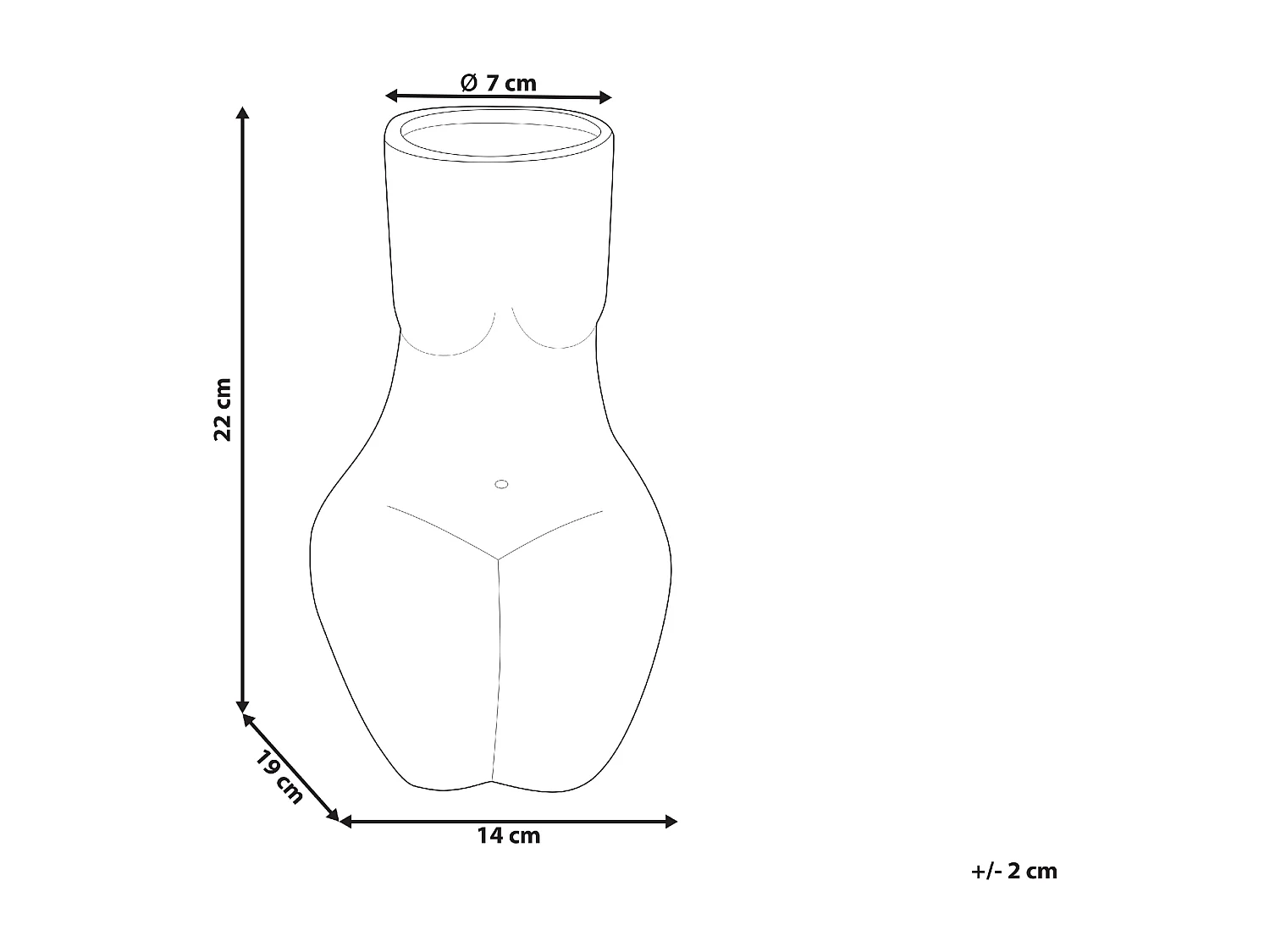 Bloemenvaas PYRGOS Keramiek 22 cm Zwart