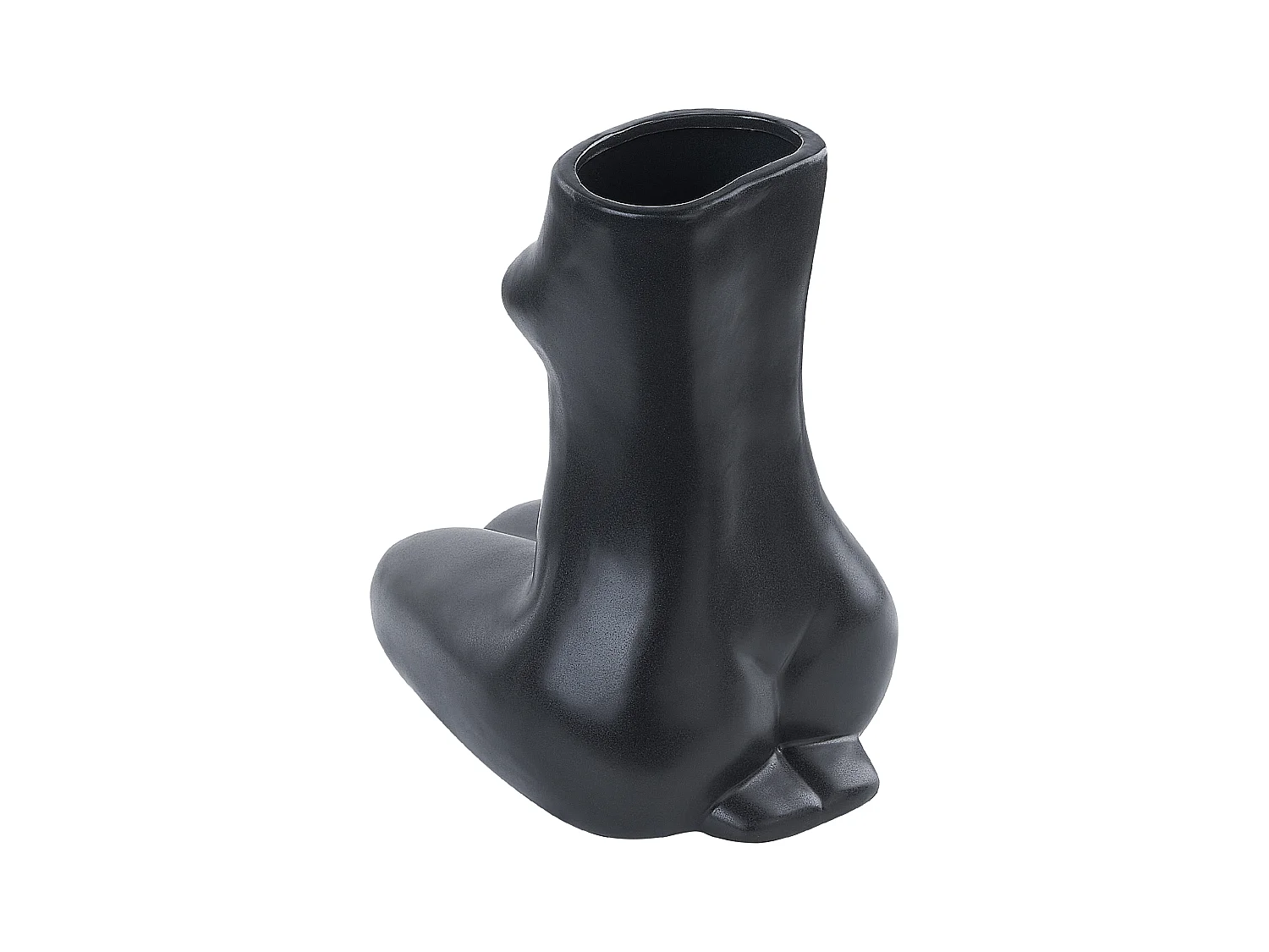 Bloemenvaas PYRGOS Keramiek 22 cm Zwart