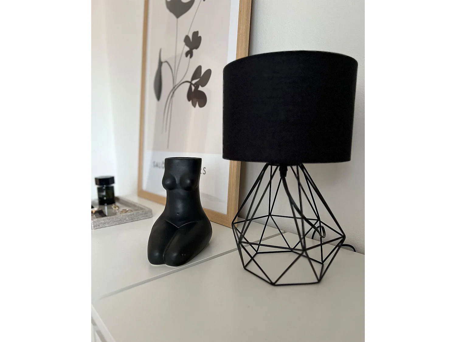 Vase à fleurs PYRGOS Céramique 22 cm Noir