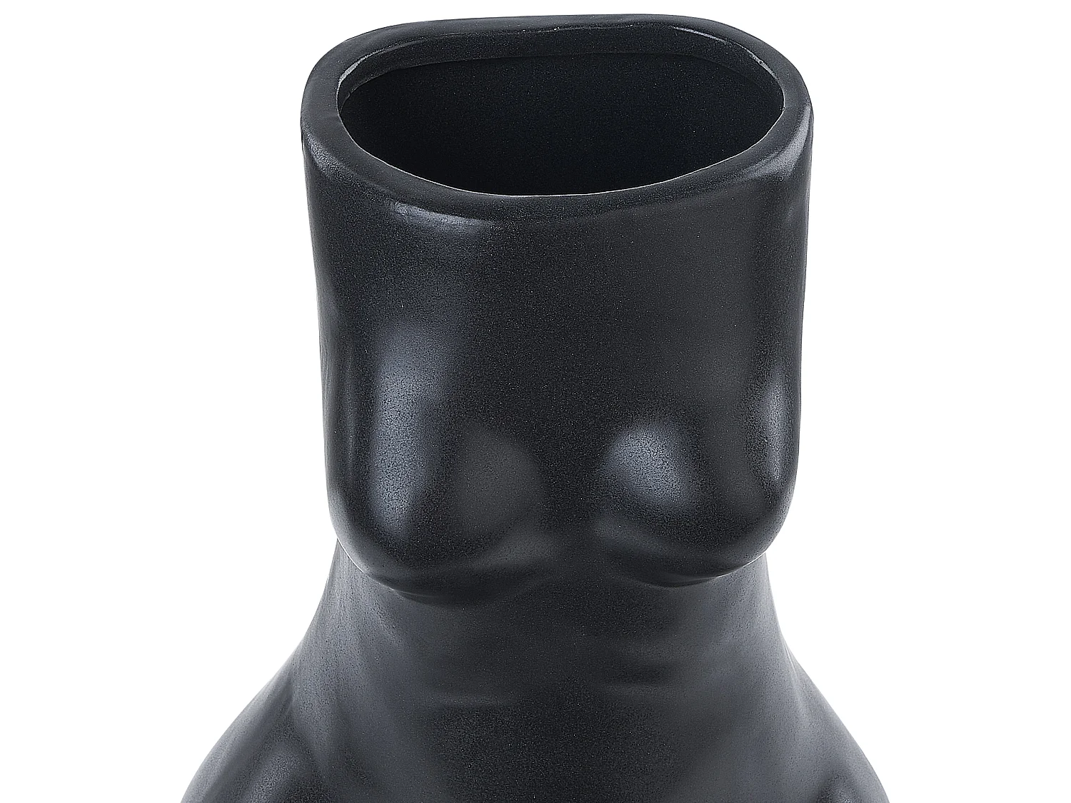 Vase à fleurs PYRGOS Céramique 22 cm Noir