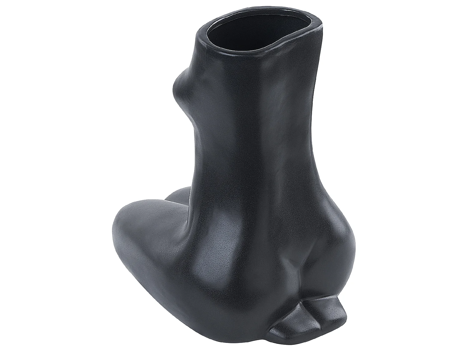 Vase à fleurs PYRGOS Céramique 22 cm Noir