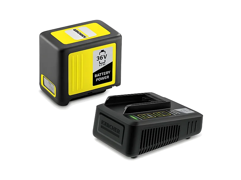 Akku Power 36V / 5 Ah + Schnellladegerät KARCHER mit LCD-Bildschirm