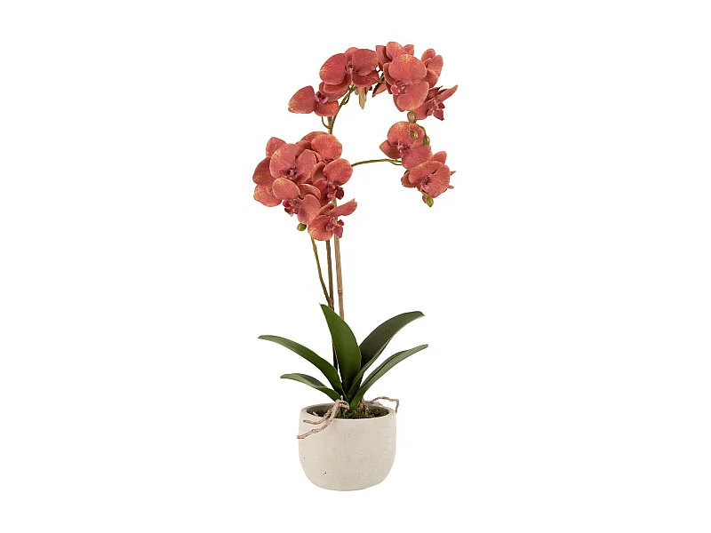 Fleur Artificielle Déco en Pot "Orchidée" 57cm Rose