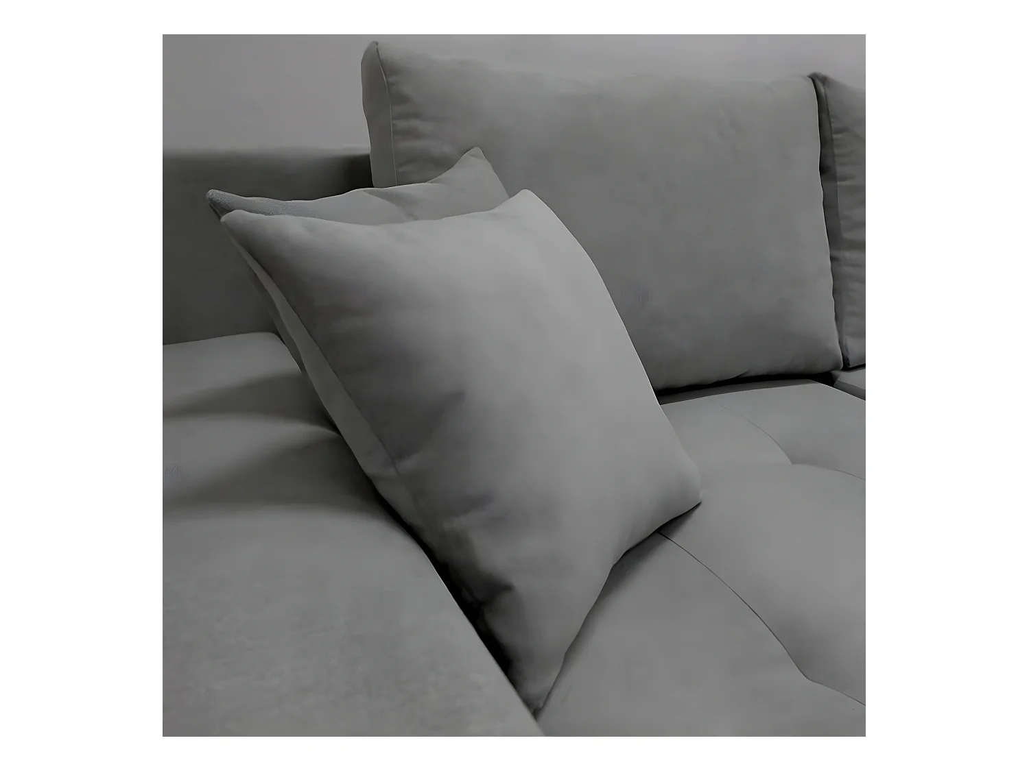 Canapé U 5 places convertible coffre Jonas Gris foncé