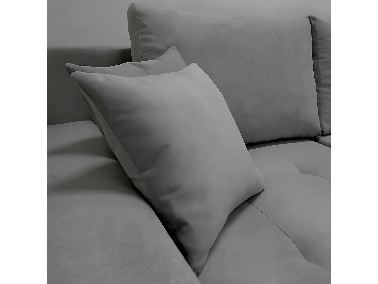 Canapé U 5 places convertible coffre Jonas Gris foncé