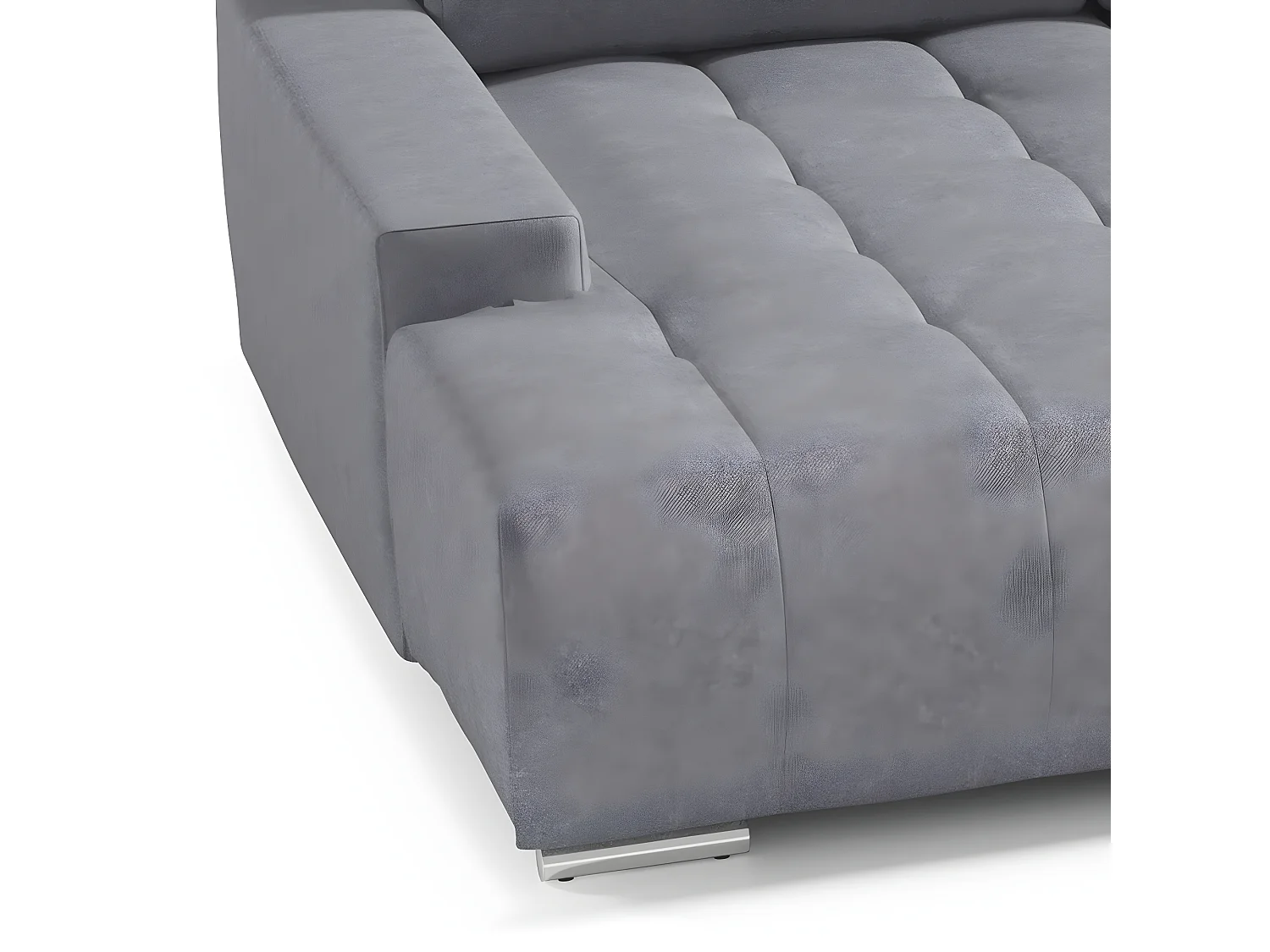 Canapé U 5 places convertible coffre Jonas Gris foncé