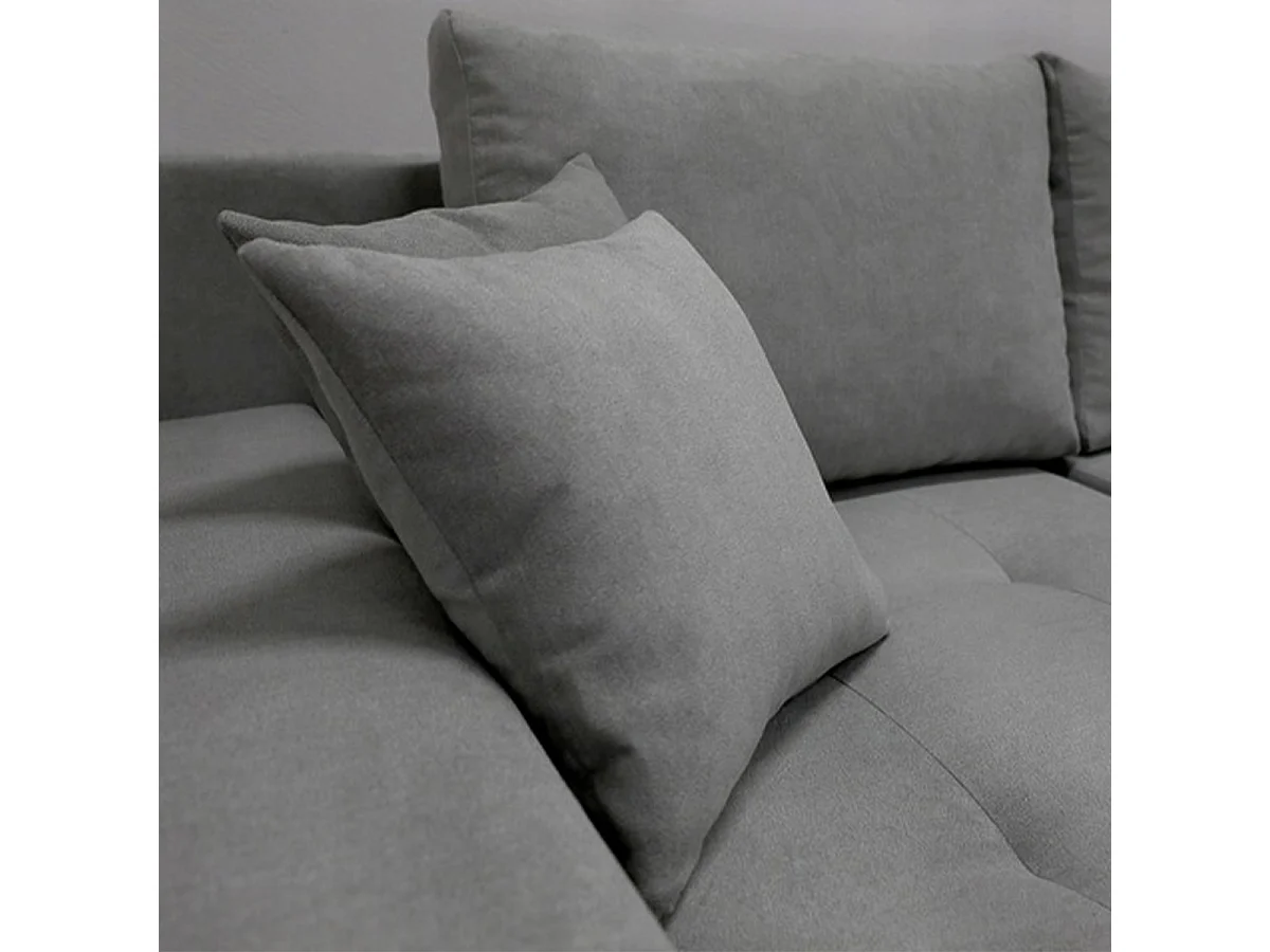 Canapé U 5 places convertible coffre Jonas Gris foncé