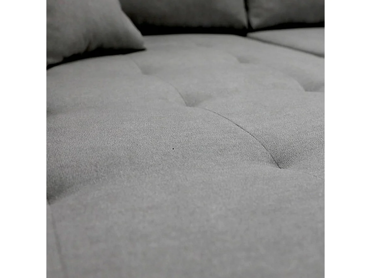 Canapé U 5 places convertible coffre Jonas Gris foncé