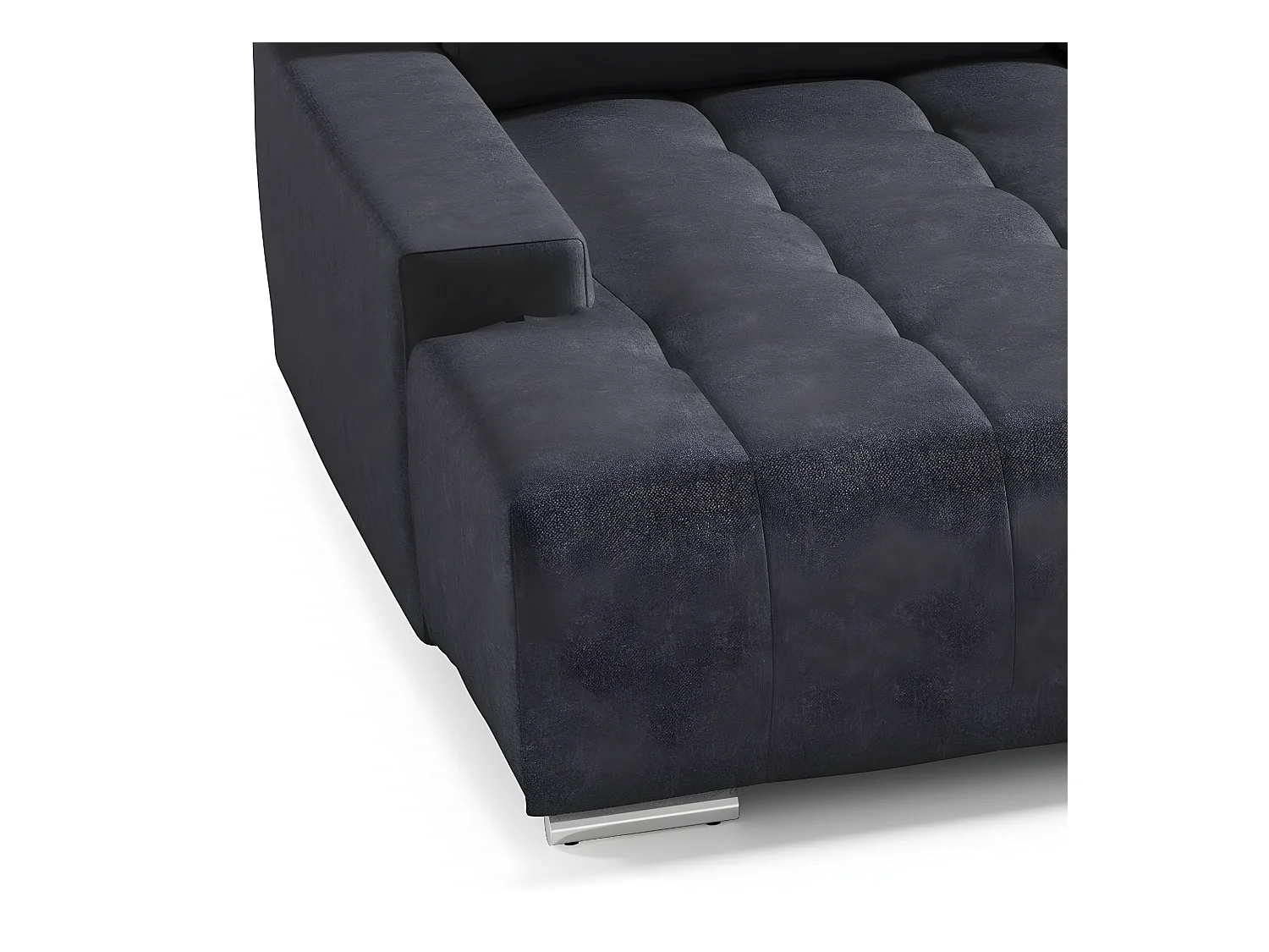 Canapé U 5 places convertible coffre Jonas Gris anthracite