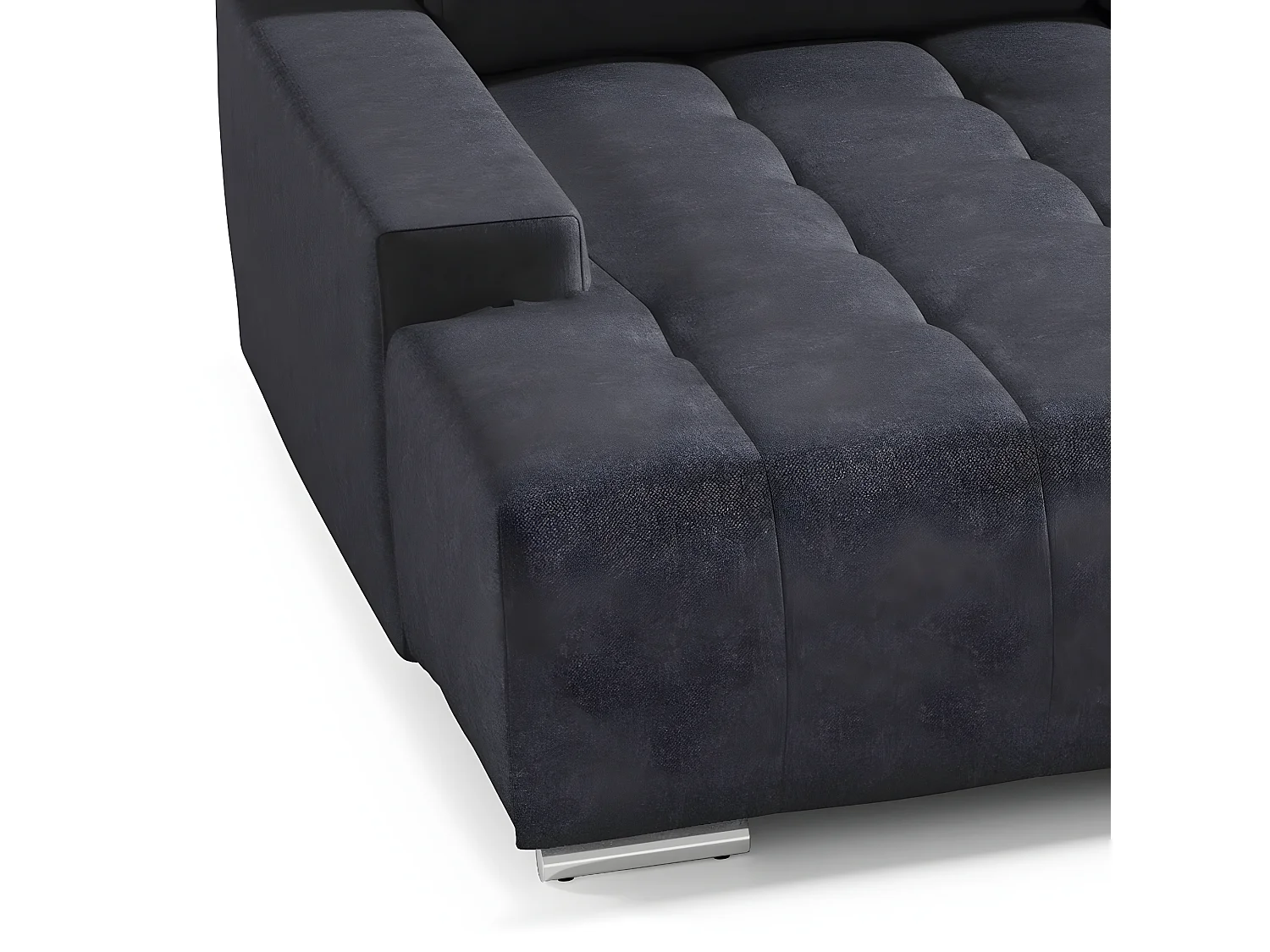 Canapé U 5 places convertible coffre Jonas Gris anthracite