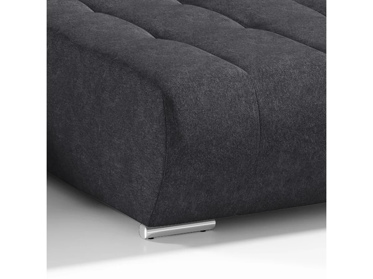 Canapé U 5 places convertible coffre Jonas Gris anthracite