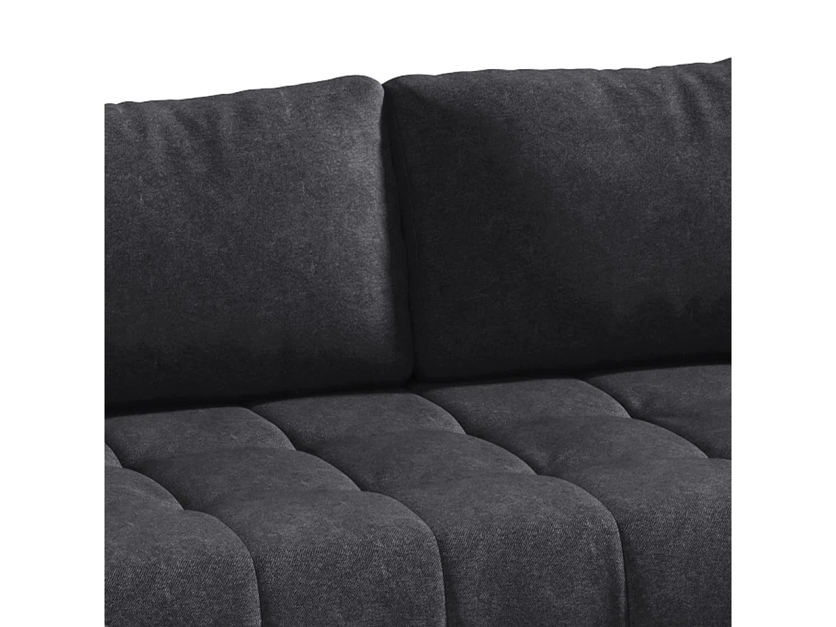 Canapé U 5 places convertible coffre Jonas Gris anthracite