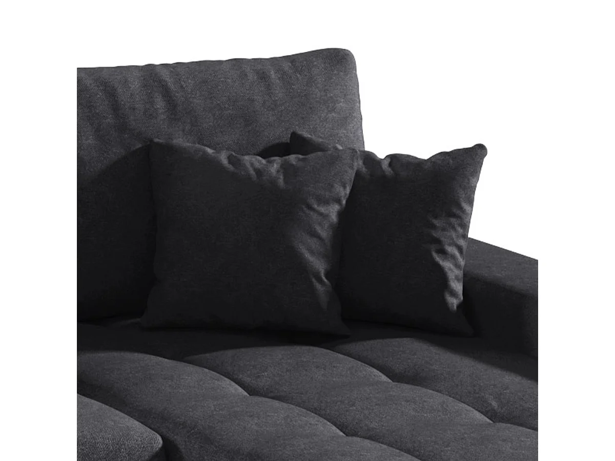 Canapé U 5 places convertible coffre Jonas Gris anthracite