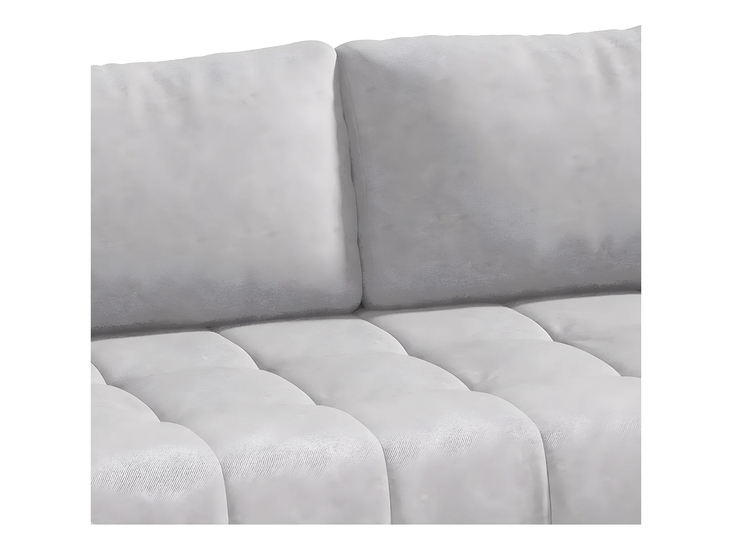 Canapé U 5 places convertible coffre Jonas Gris clair