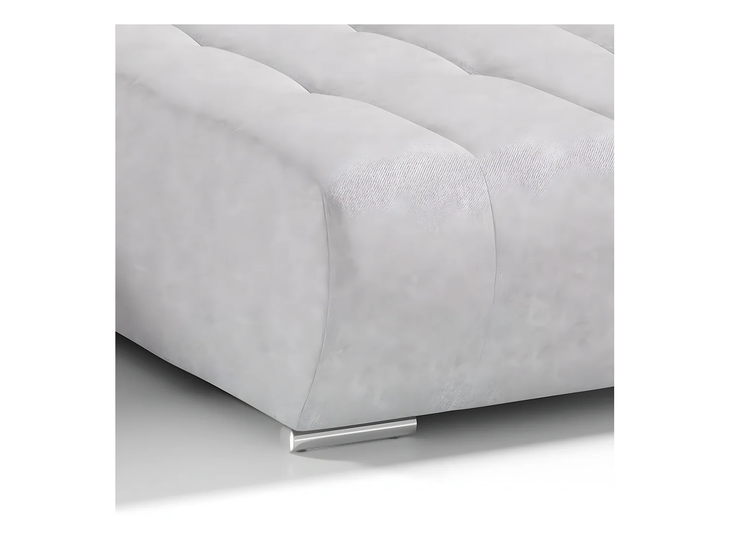 Canapé U 5 places convertible coffre Jonas Gris clair