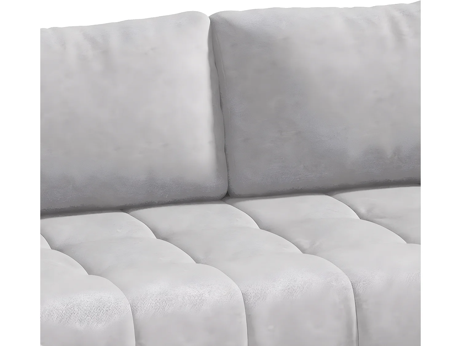 Canapé U 5 places convertible coffre Jonas Gris clair