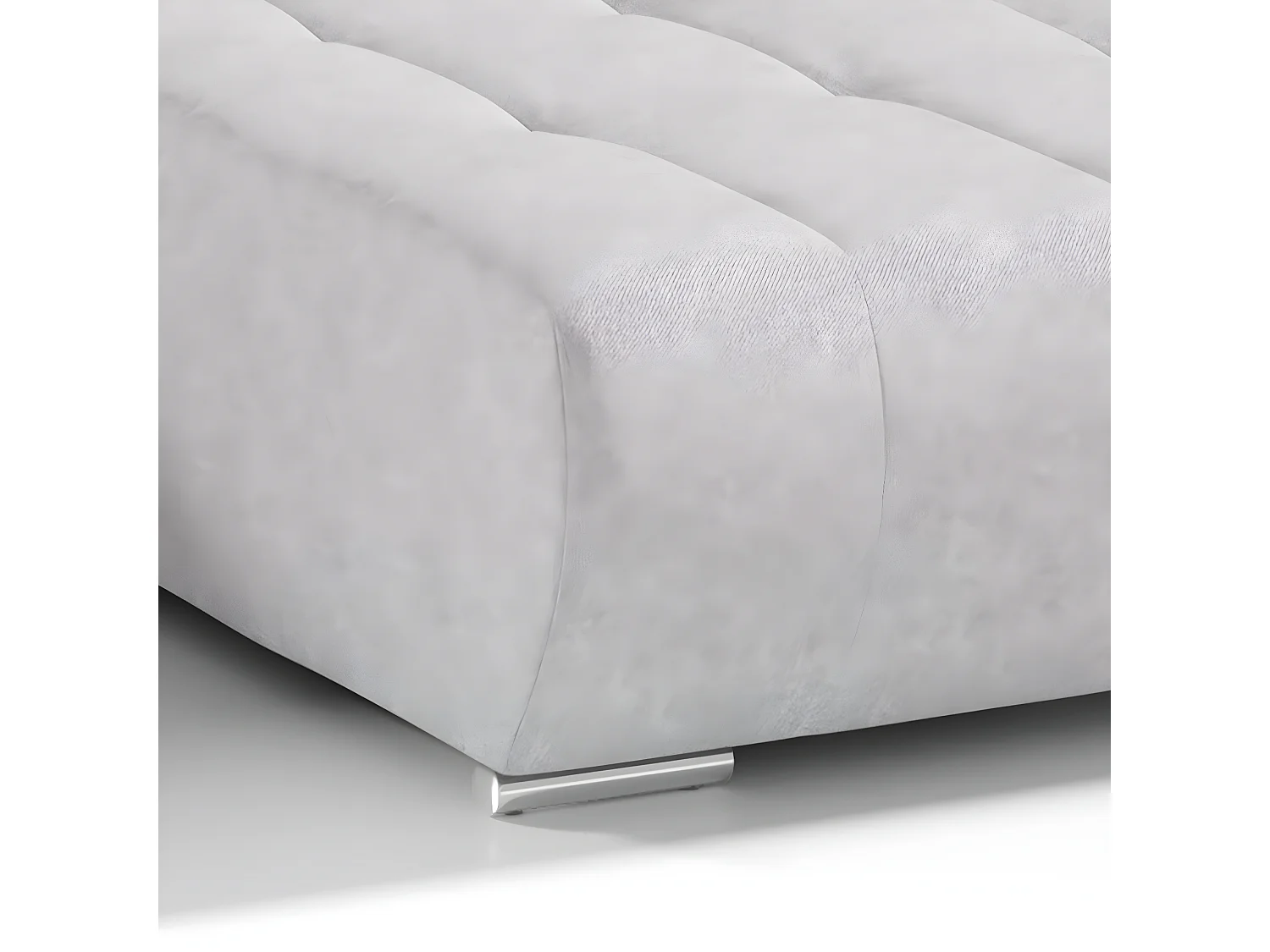 Canapé U 5 places convertible coffre Jonas Gris clair