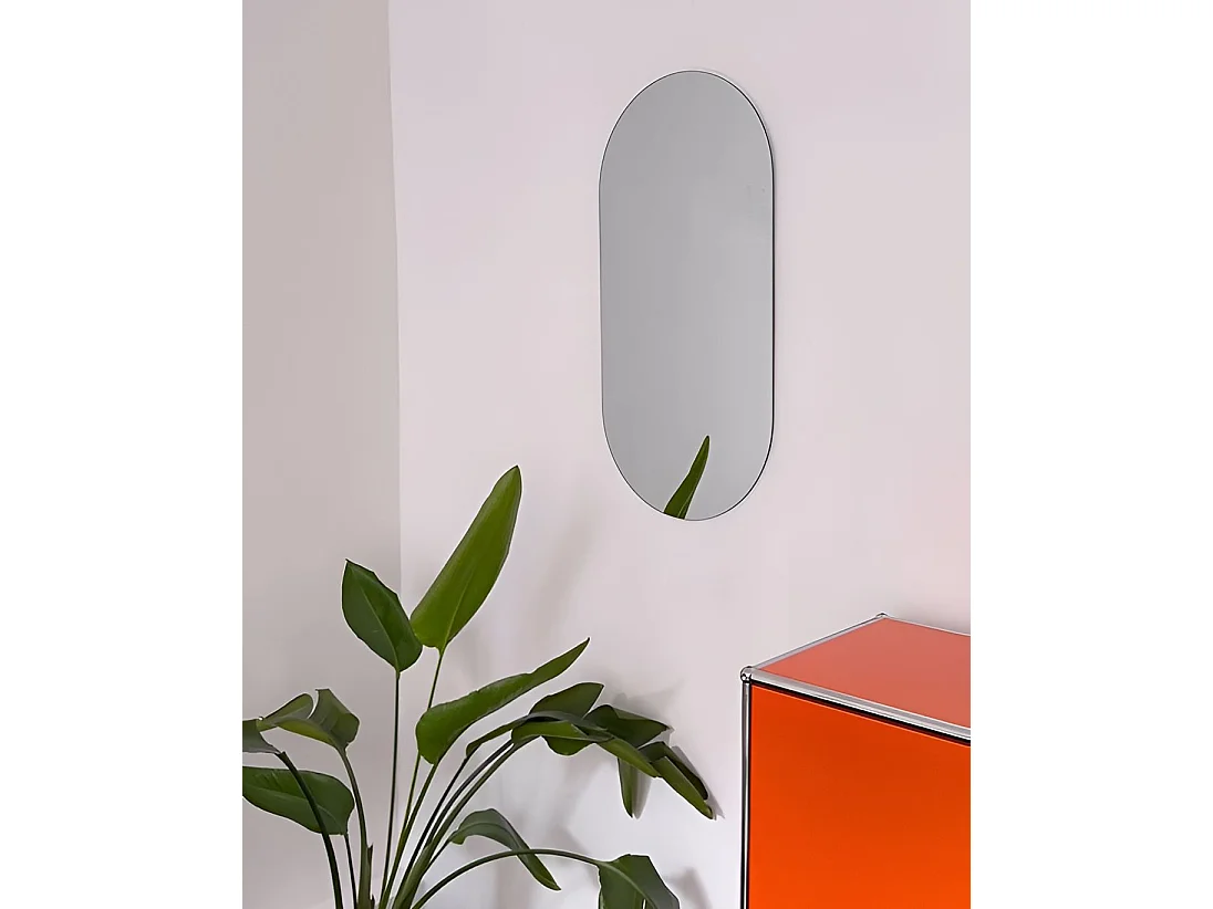 Wandspiegel ALFORTVILLE 40 cm 80 cm Silber
