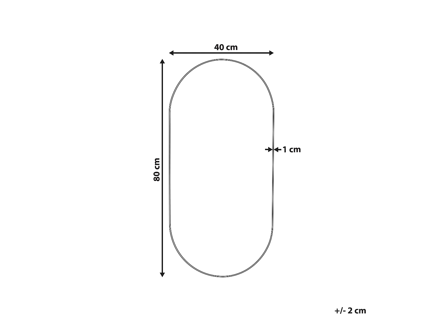 Wall Mirror ALFORTVILLE 40 cm 80 cm Silver