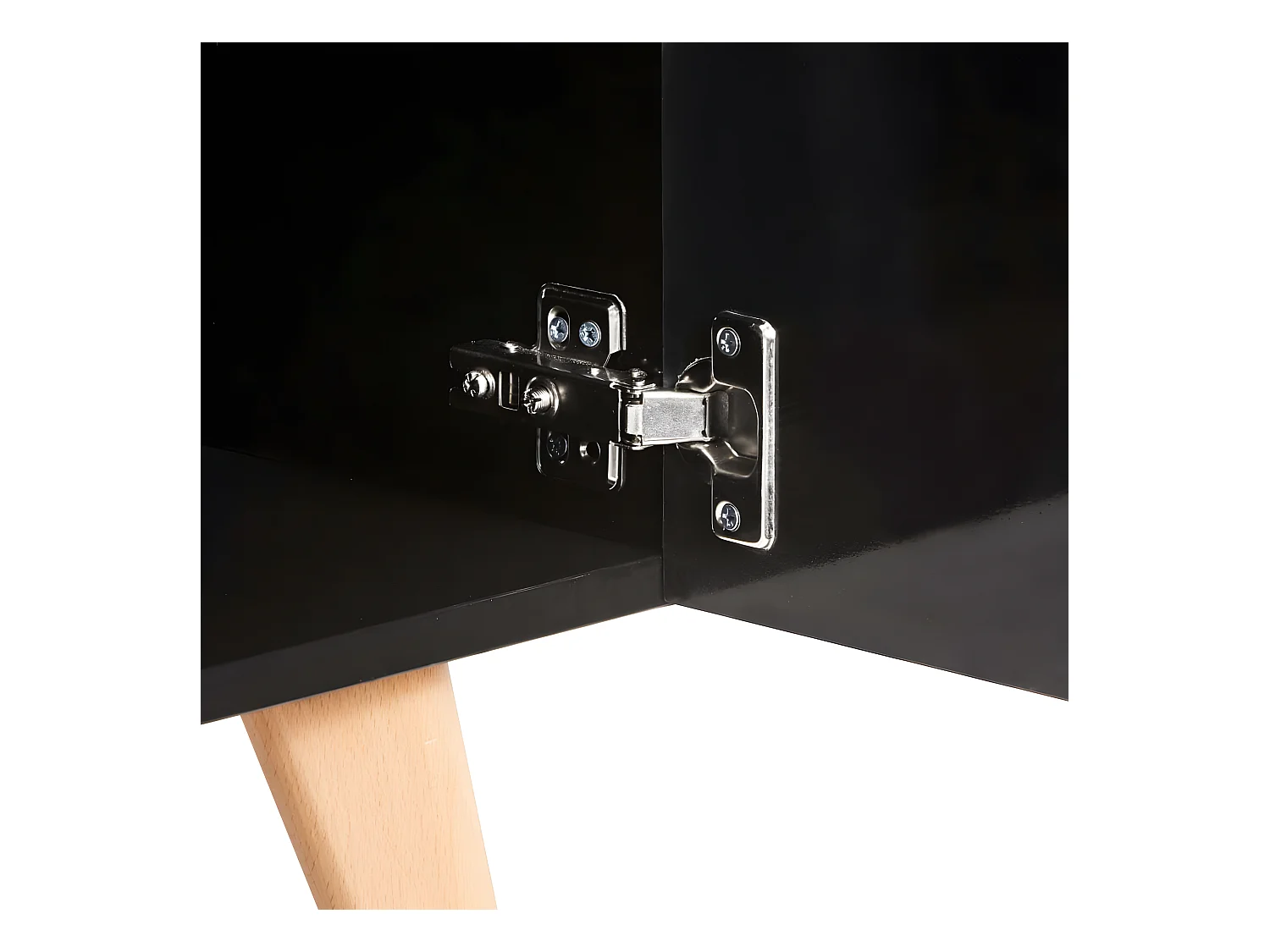 Meuble télé buffet tv télévision design pratique noir 120 cm mdf 2502206