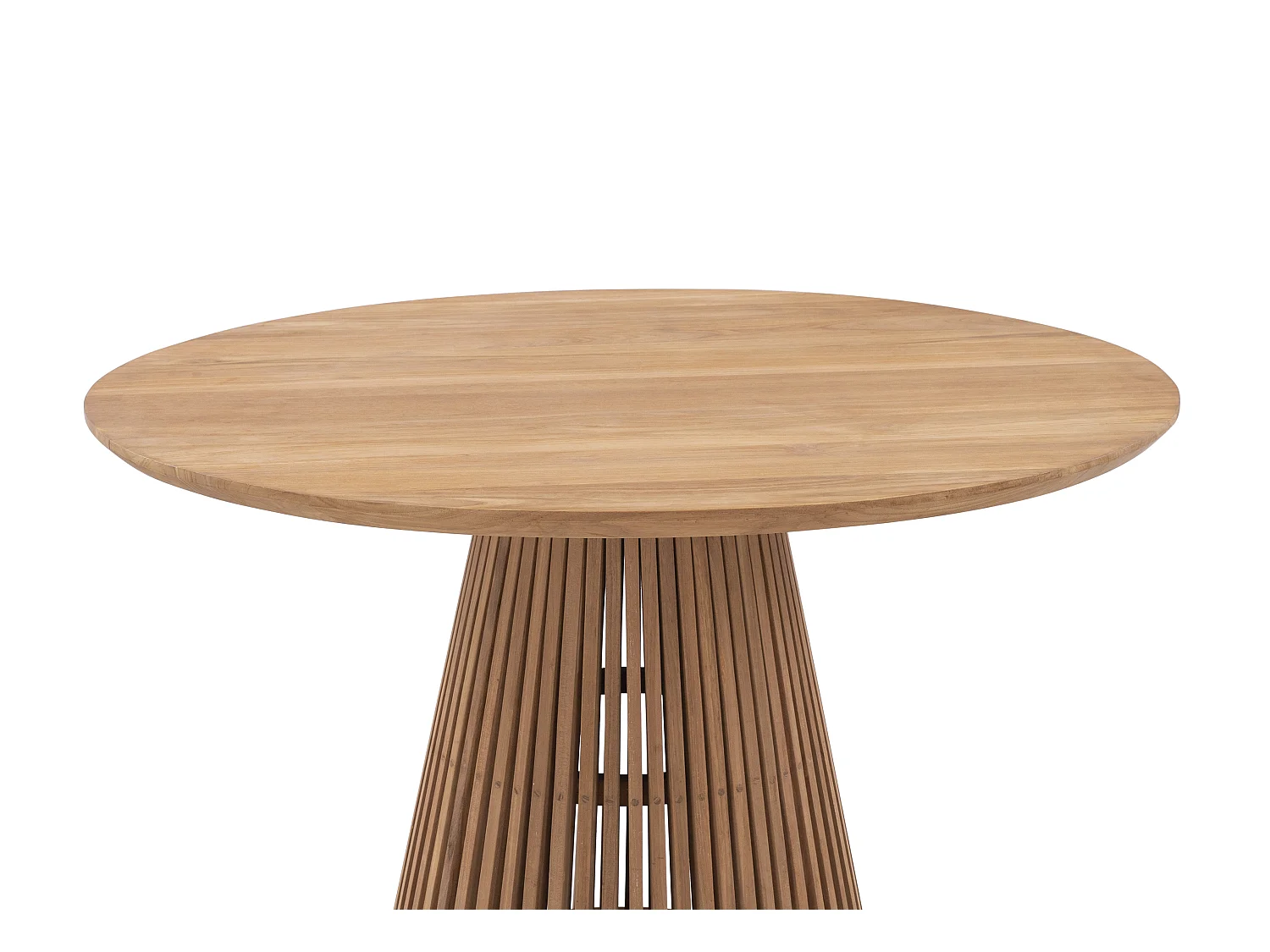 Garten-Essgruppe: 1 Tisch + 4 Sessel - Teakholz - Holzfarben hell - TRIANI von MYLIA