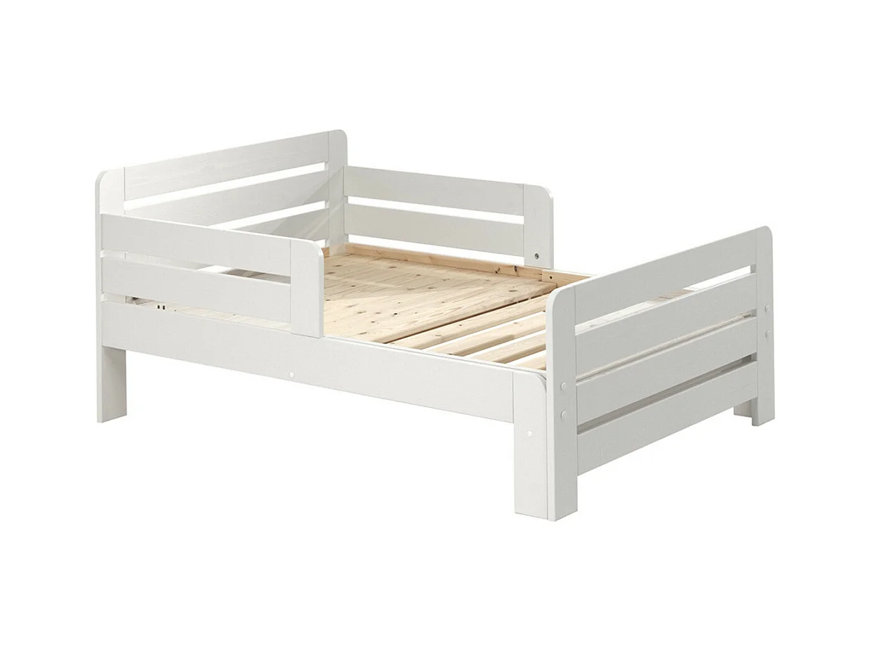 THEMIS - Lit Evolutif Blanc 3 Réglages 90x140/160/200cm