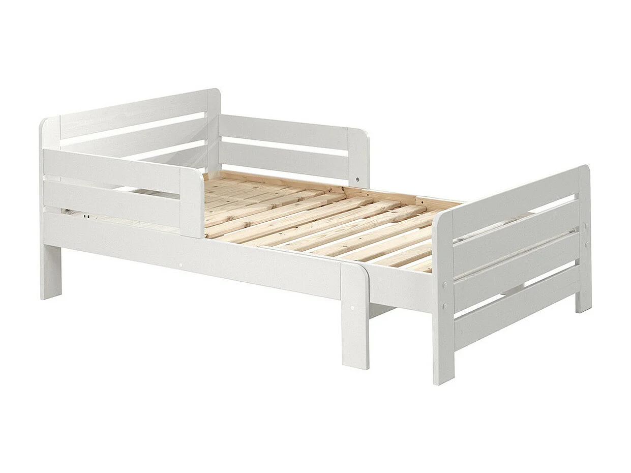 THEMIS - Lit Evolutif Blanc 3 Réglages 90x140/160/200cm