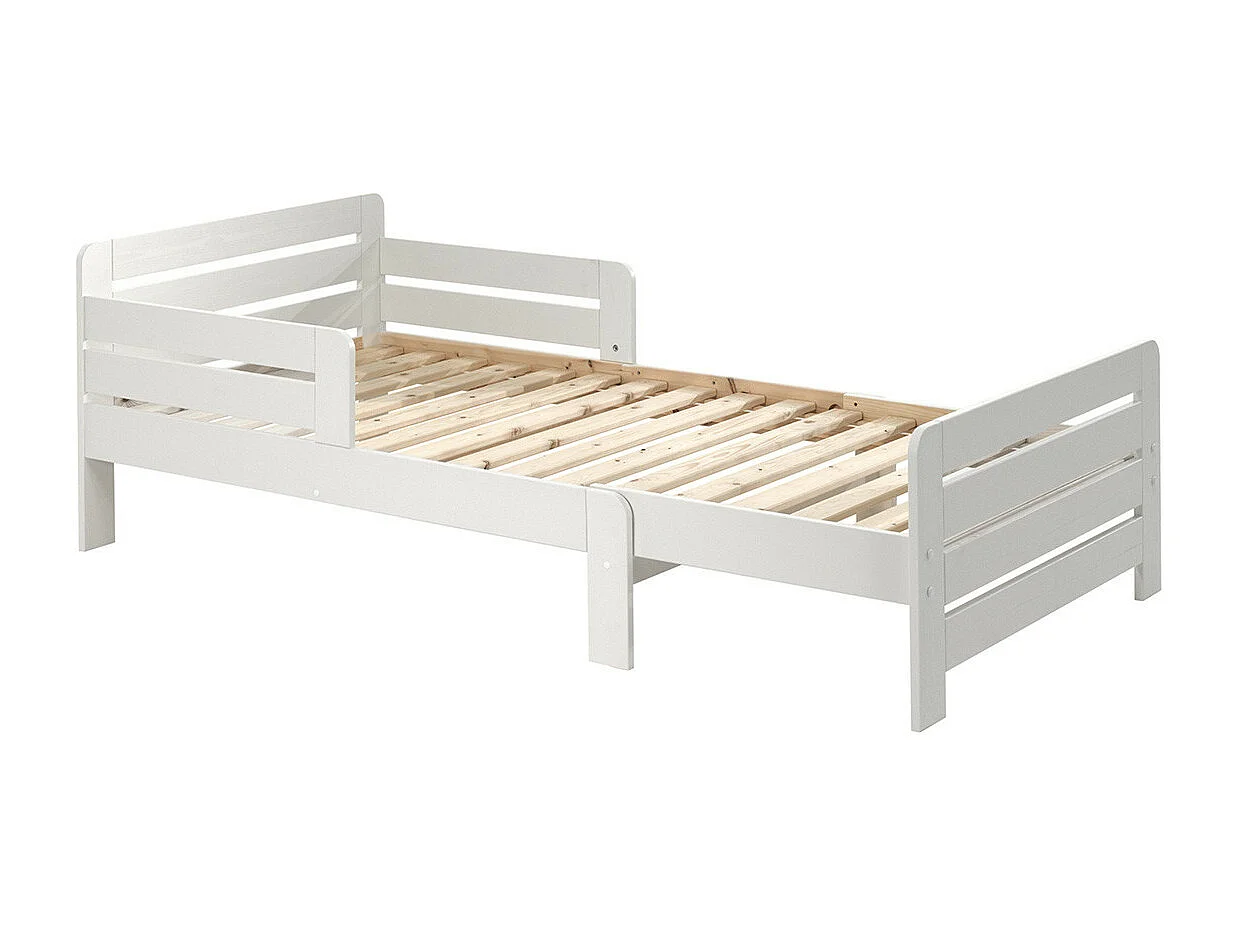 THEMIS - Lit Evolutif Blanc 3 Réglages 90x140/160/200cm