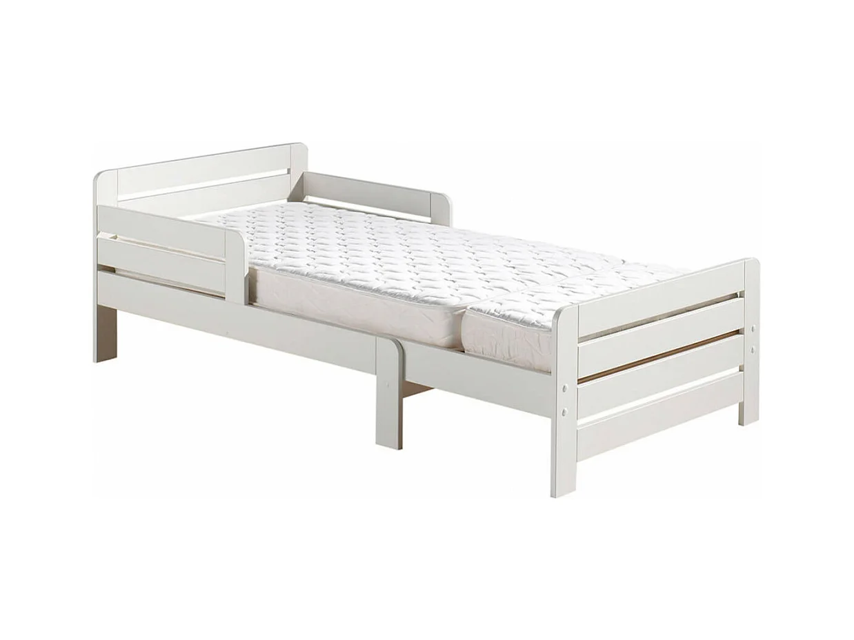 THEMIS - Lit Evolutif Blanc + Matelas Réglable 90x140/200cm