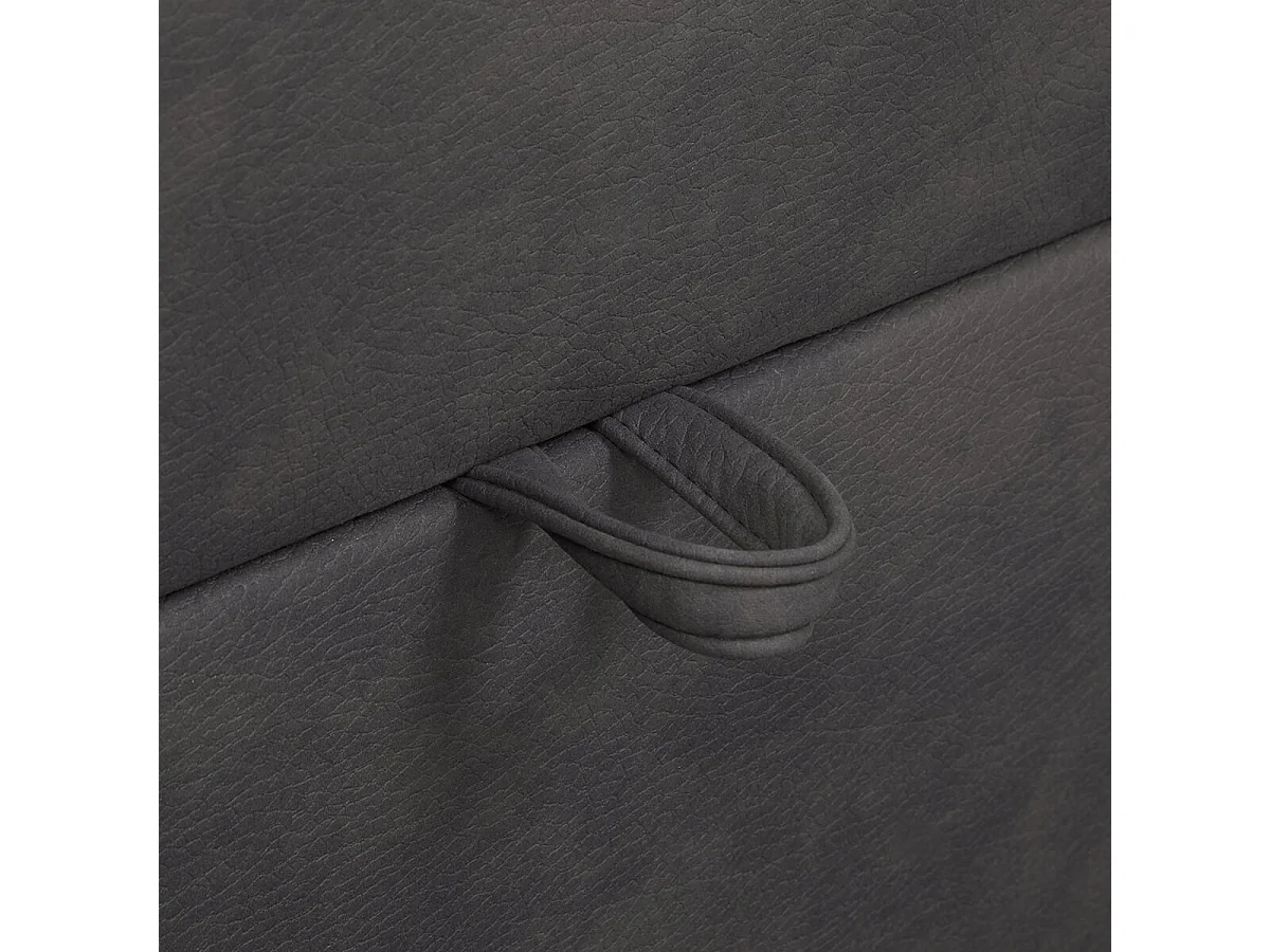 NALA - Lit-Coffre Boxspring 180x200cm Simili Cuir Marron