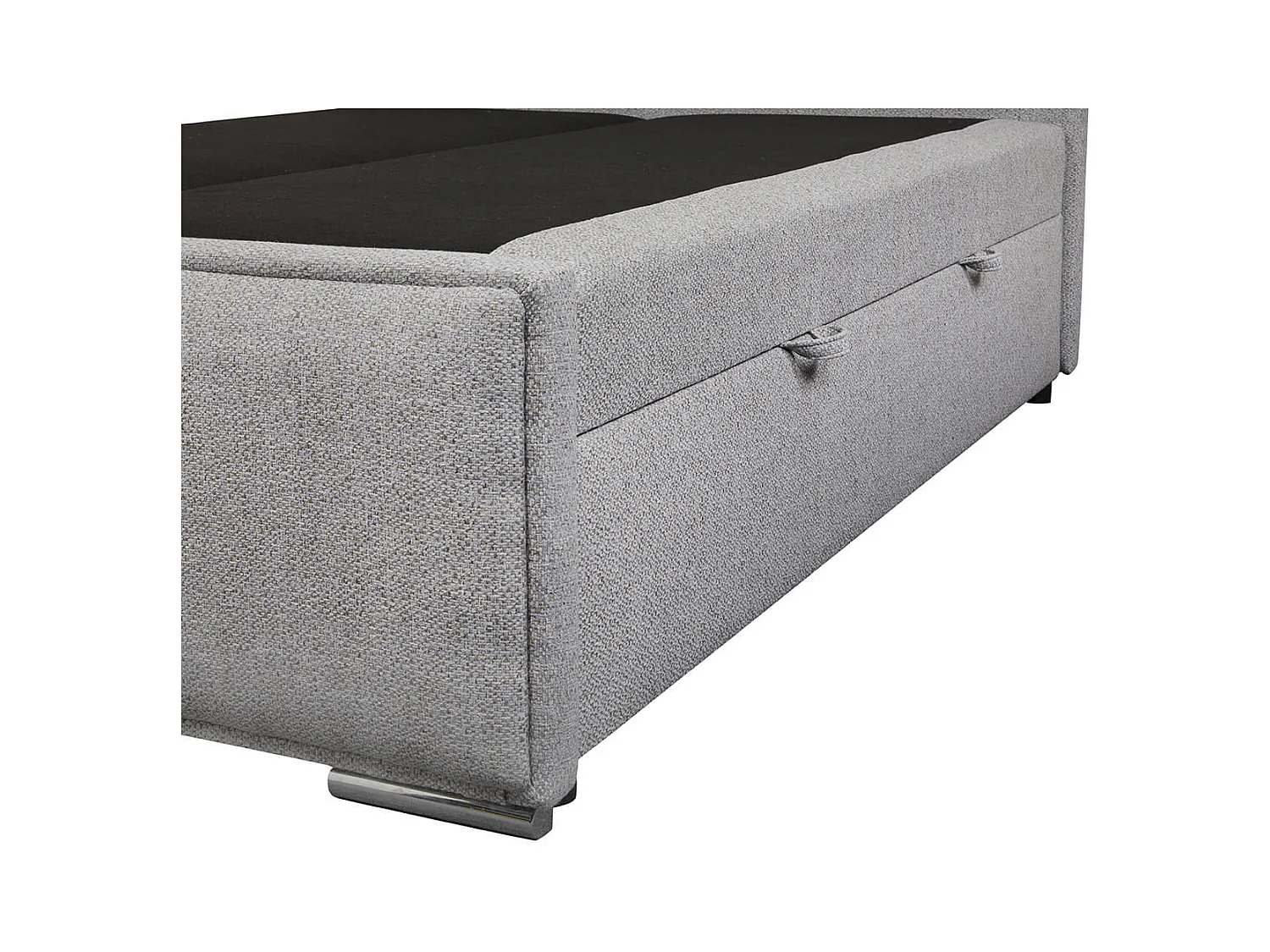 MYLIS - Lit-Coffre Boxspring 180x200cm Eco Tissu Gris